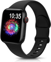 durable sport band for Apple Watch displayed on a smartwatch with colorful watch face.