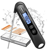 instant read meat thermometer for grilling with digital display and waterproof design