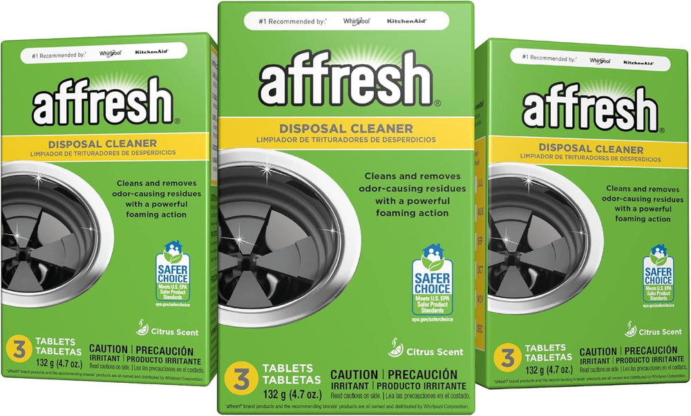 garbage disposal cleaner tablets (3-Pack) | 27 Count Total - Affresh disposal cleaner with citrus scent