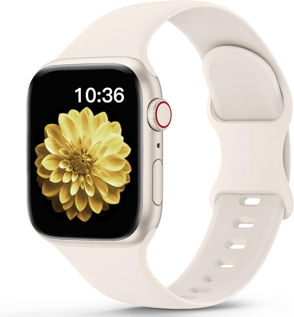 durable sport band for Apple Watch in soft silicone, featuring a stylish design and comfortable fit