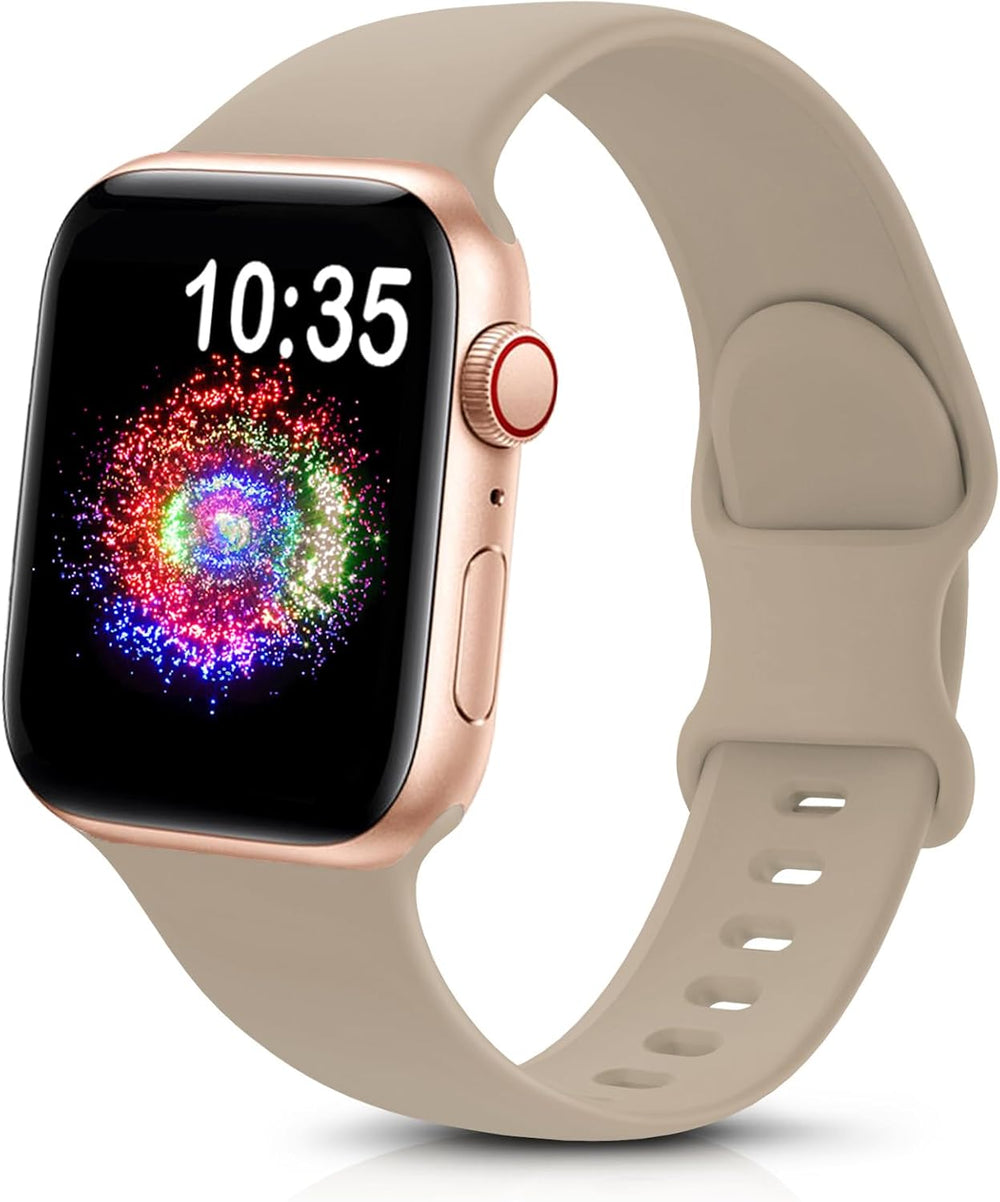 durable sport band for Apple Watch showcased on a stylish smartwatch with soft silicone design.