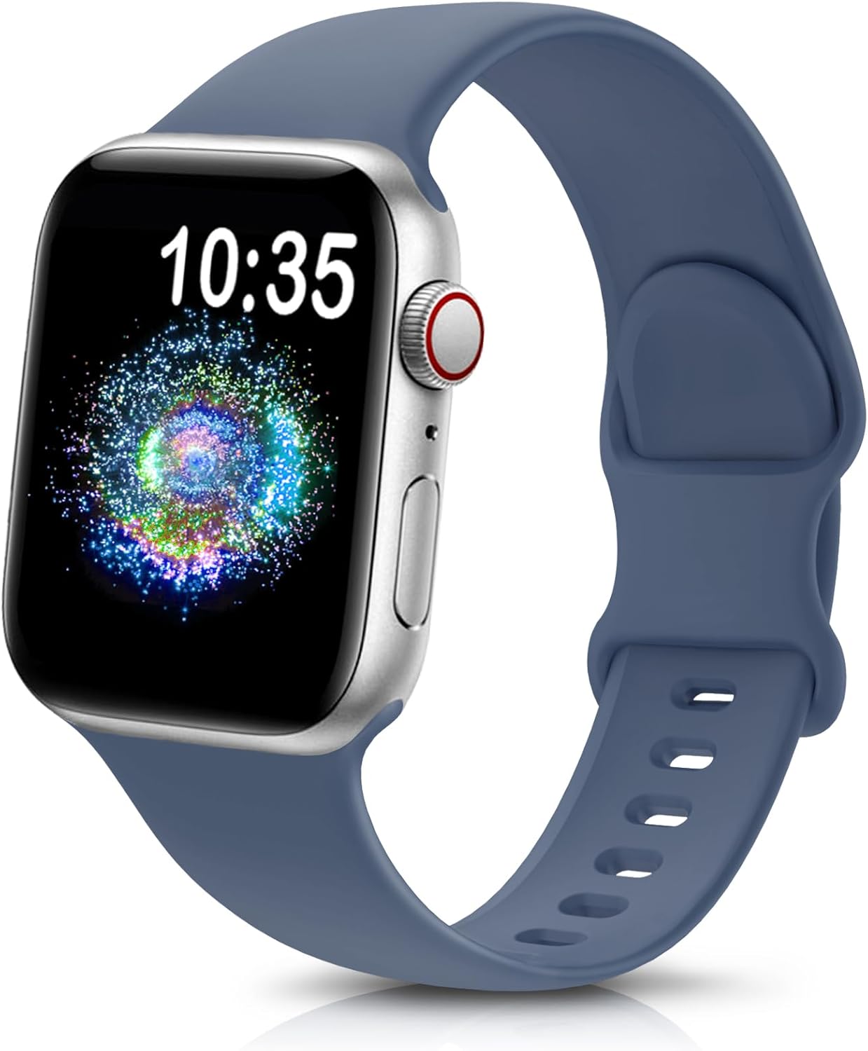 durable sport band for Apple Watch in blue soft silicone design