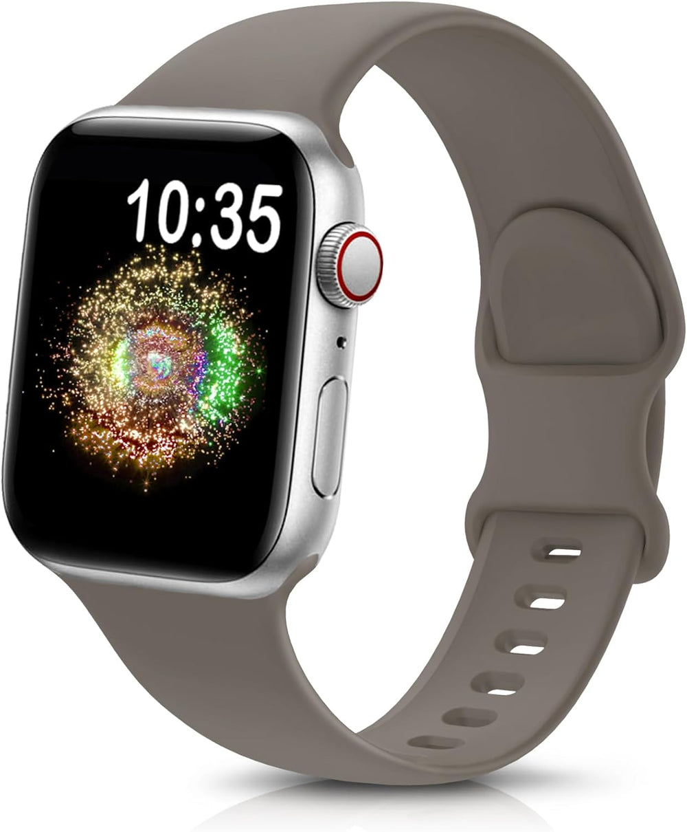 durable sport band for Apple Watch with soft silicone design in gray color.