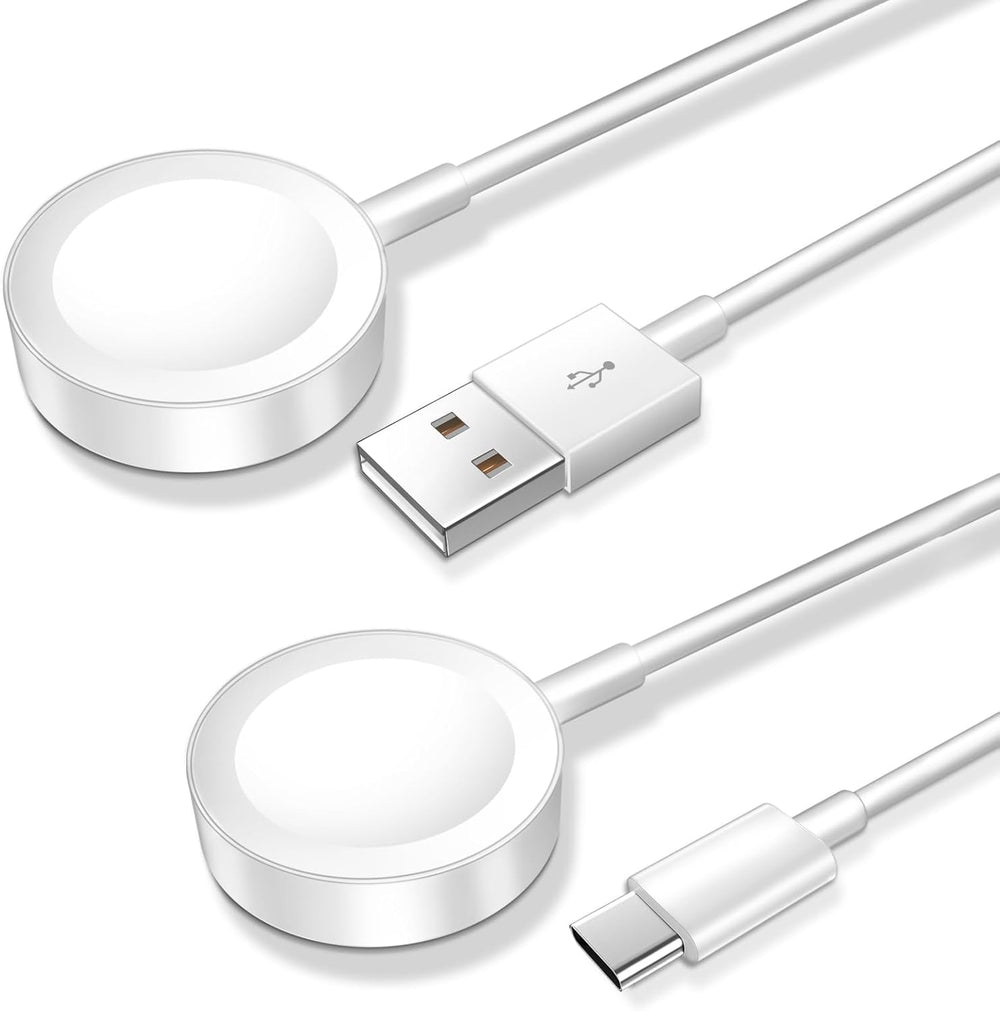 USB-C magnetic fast charger for Apple Watch with a magnetic charging pad and USB connector.