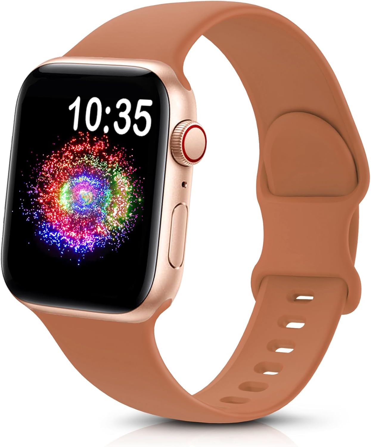 durable sport band for Apple Watch in soft silicone material, stylish design and great for workouts.