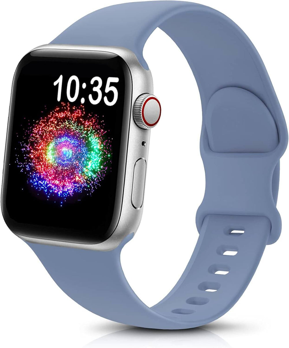 durable sport band for Apple Watch in soft silicone, showcasing its stylish design and vibrant display.