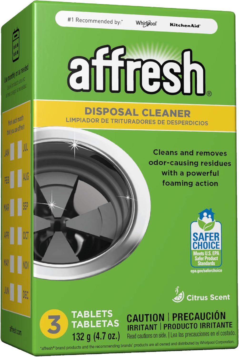 garbage disposal cleaner tablets (3-Pack) | 27 Count Total - citrus scent disposal cleaner for effective odor removal.